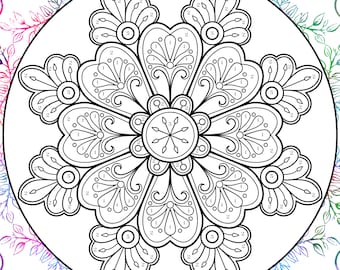 Mandala Save by Number Savings Challenge | LOW INCOME| Digital Download | Unique Printable Design | Instant Download!