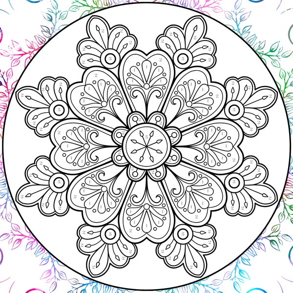 Mandala Save by Number Savings Challenge | LOW INCOME| Digital Download | Unique Printable Design | Instant Download!