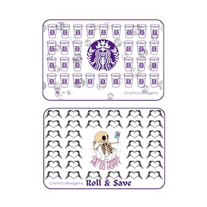 A5 Skellie Coffee Saving Challenges | Digital Download | 2 Printable Designs | Instant Download | Low Income