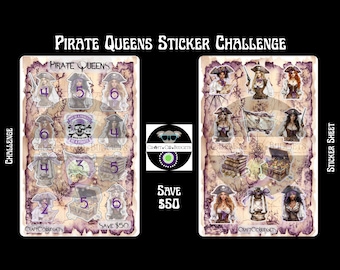 Pirate Queens Sticker Savings Challenge | Low Income | Unique Stickers | Limited Qty