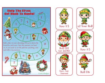 Xmas Elf Mini Game Savings Challenge | LOW INCOME| Digital Download | Unique Printable Design | Instant Download!