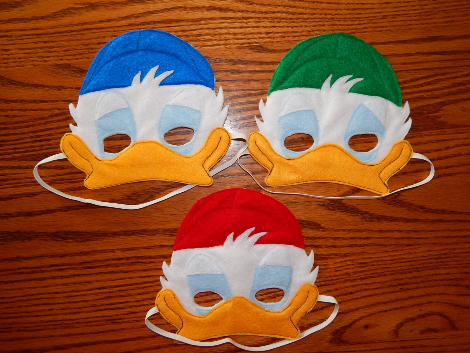 Inspired By Huey Dewey And Louie Duck Felt Mask Costume Etsy