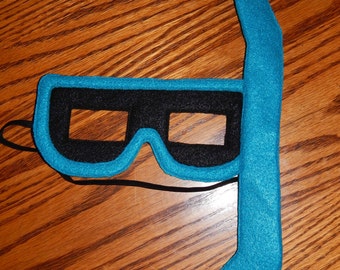 Felt Scuba Diving Snorkel Mask - Costume Accessory - Any size available