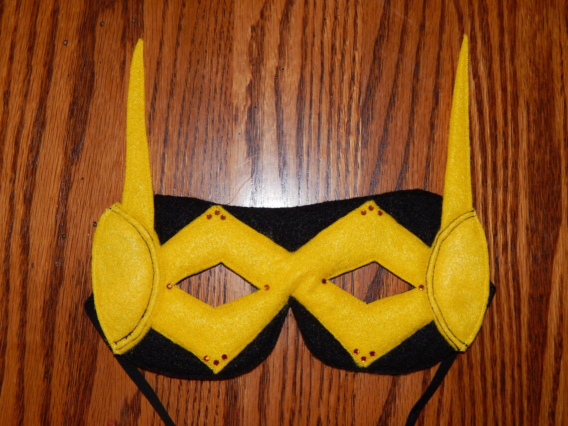 Inspired by Wasp or Yellow Jacket Felt Superhero Mask Costume Etsy