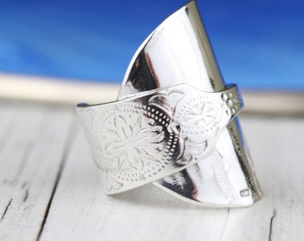 Sterling Silver Spoon Ring Made Out Of Antique Spoon 925 Any Size!