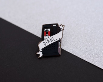 Pin Twin Peaks Lynch Diane Recorder / cinta cinta cassette player / hard enamel pine badge pin