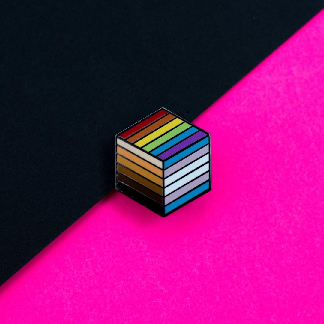 Rainbow Inclusive Pride Flag Pin / Hard Enamel Pin Badge - Etsy