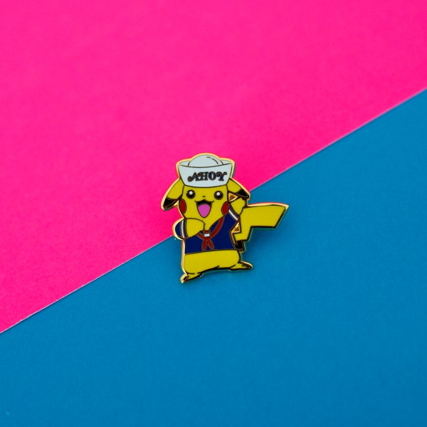 Pin's Pokemon Pikachu x Stranger Things / Sailor Cute Ahoy cute sailor / hard enamel pin pin badge