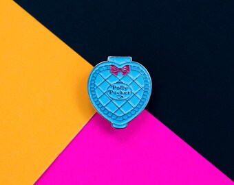 Pin&#39;s Polly Pocket / Cute miniature heart doll box / hard enamel pin badge pin