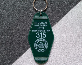 Twin Peaks Lynch The Great Northern Hotel key ring / grand hotel room room 315 / key chain key ring