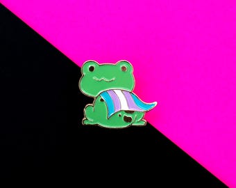 Trans flag pin / trans pride flag / hard enamel pin badge