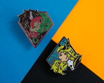 Pin's She-Ra & Catra She-Ra et les Princesses au pouvoir / Netflix Princesses Anime Cartoon / hard enamel pin badge épingle