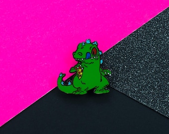 Rugrats Reptar Dinosaur Pin / Godzilla Dino Rugrats / hard enamel pin badge