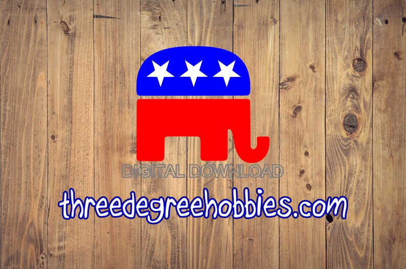 Republican Elephant Digital Download SVG DXF EPS Silhouette | Etsy