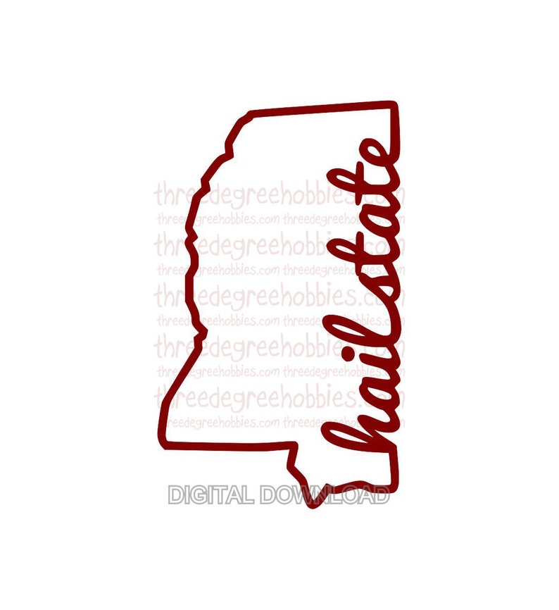 Mississippi State Hail State Digital Download SVG DXF EPS | Etsy