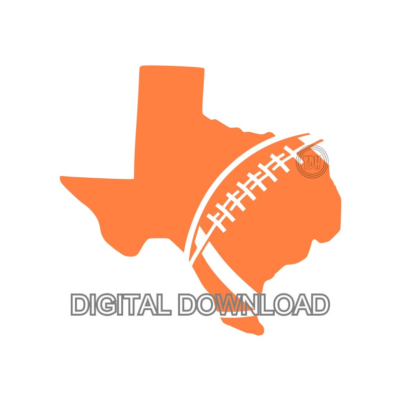 Texas Football State Digital Download SVG DXF EPS Silhouette | Etsy