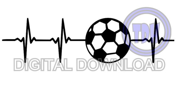 Download Digital Download Soccer Heartbeat SVG DXF EPS Silhouette ...