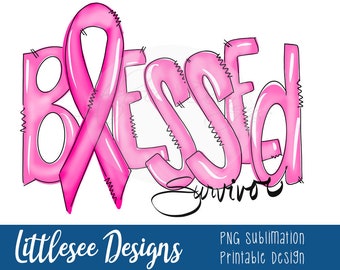 Pink Cancer Awareness, Breast Cancer Ribbon Watercolor,  PNG Design Digital Download, Clipart