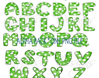 green bubble letters etsy