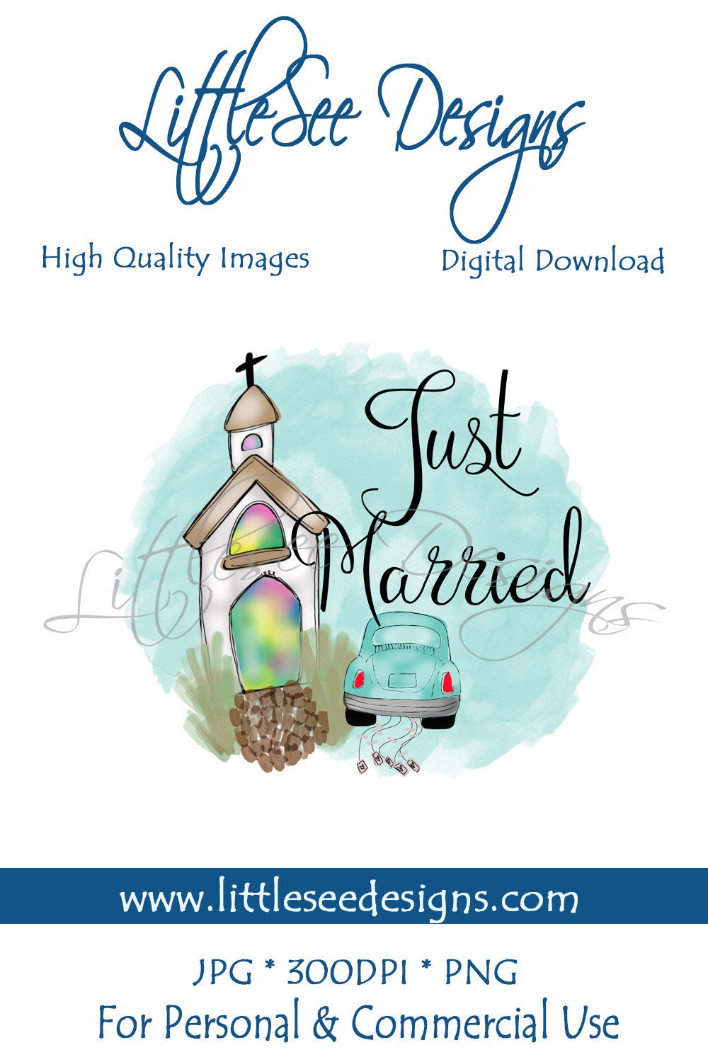 Just Married Clipart 