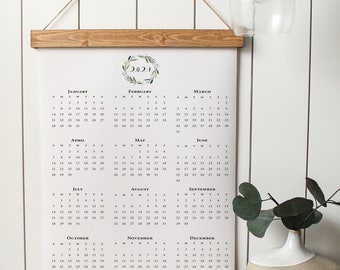 Calendar 2024/calendar print/calendar canvas print/canvas art print/wall art/canvas print/wall decor