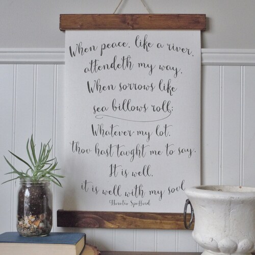 It is Well With My Soul/canvas Art Print/wall Art/canvas Etsy