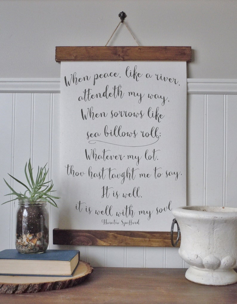It is Well With My Soul/canvas Art Print/wall Art/canvas Etsy