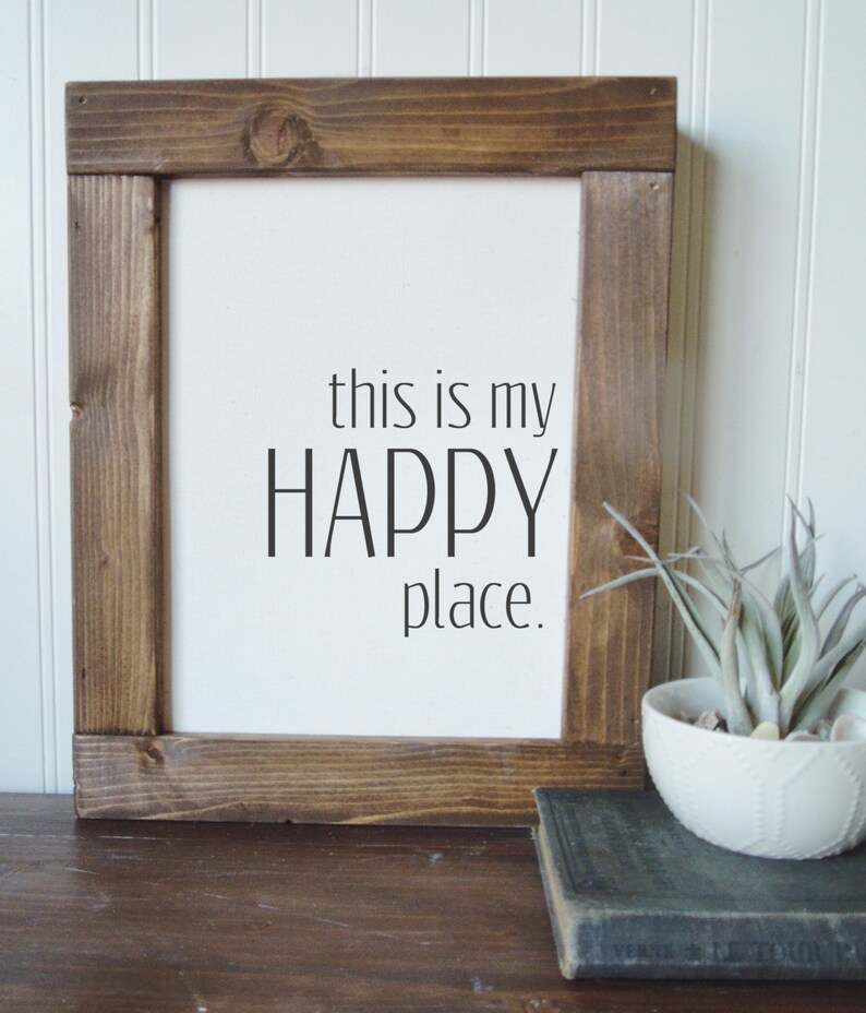 This is my happy place/canvas print/framed art/wall art/wood Etsy.de