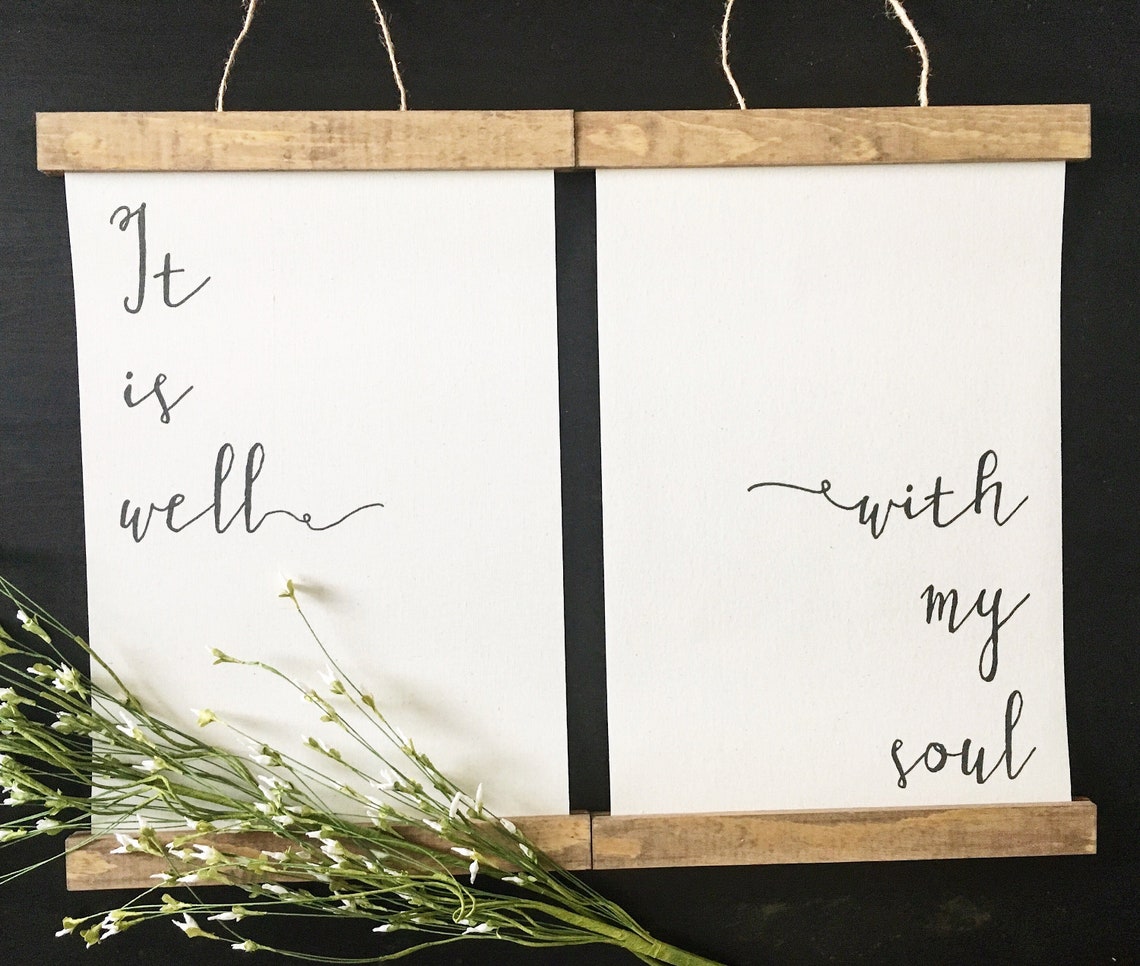 It is Well With My Soul/canvas Art Print/wall Art/canvas Etsy