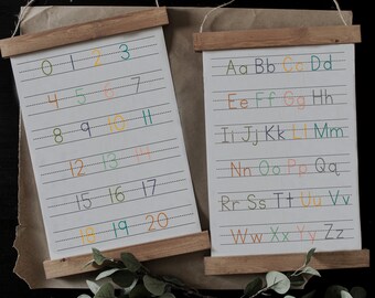 Alphabet Set/nursery Art/schoolroom Art/cursive | Etsy