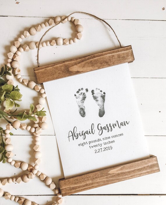 baby footprint keepsake