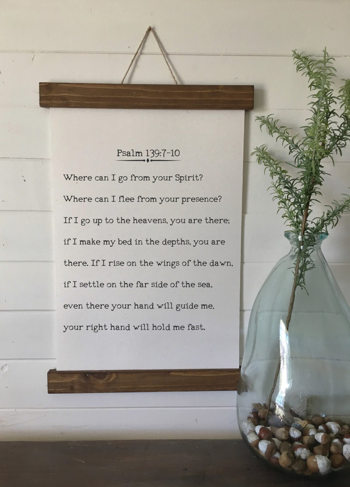 Psalm 139 7 10 wall Art bible Verse Art canvas Print wall Etsy