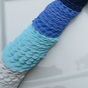 Scalloped circles, DIY banner, DIY cupcake topper, Scrapbook supplies, Winter colors, Set of 50,