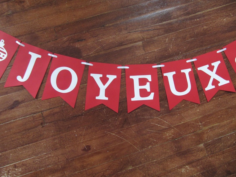 guirlande joyeux noel merry Christmas banner french Christmas decor Joyeux Noel sign