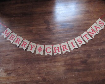 Merry Christmas banner, Christmas bunting, Christmas Home decor