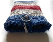 Cozy Case, Iphone, Galaxy Samsung, Kindle cover, smartphone,tablet,e-reader, crochet,  American Flag, 4th of July,Christmas gift