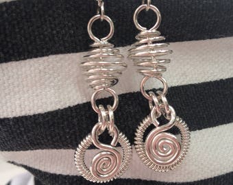 Shiny Sterling Silver Earrings
