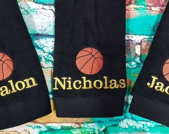 Basket Ball Sports Towel, Sporting towels, GYM junkie towels, Sport Teams, Childrens Sport towels, Personalised Kids Towels,  GYM Towel