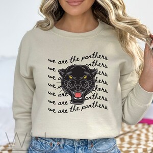 Panther Sweatshirt, We Are The Panthers, Go Panthers, Fan Shirt, Teacher Shirt, School Shirt, Go Panthers Shirt, School Spirit, Sweatshirt