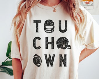 Touchdown Tee, Football Shirt, Fall Tee, 100% Cotton, Comfort Colors Shirt