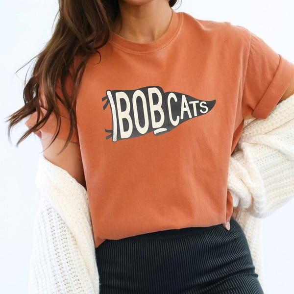 COLORFUL POLKA DOT ORANGEFIELD BOBCATS -T SHIRT - (COMFORT COLOR/BELLA)052026LW main image 1