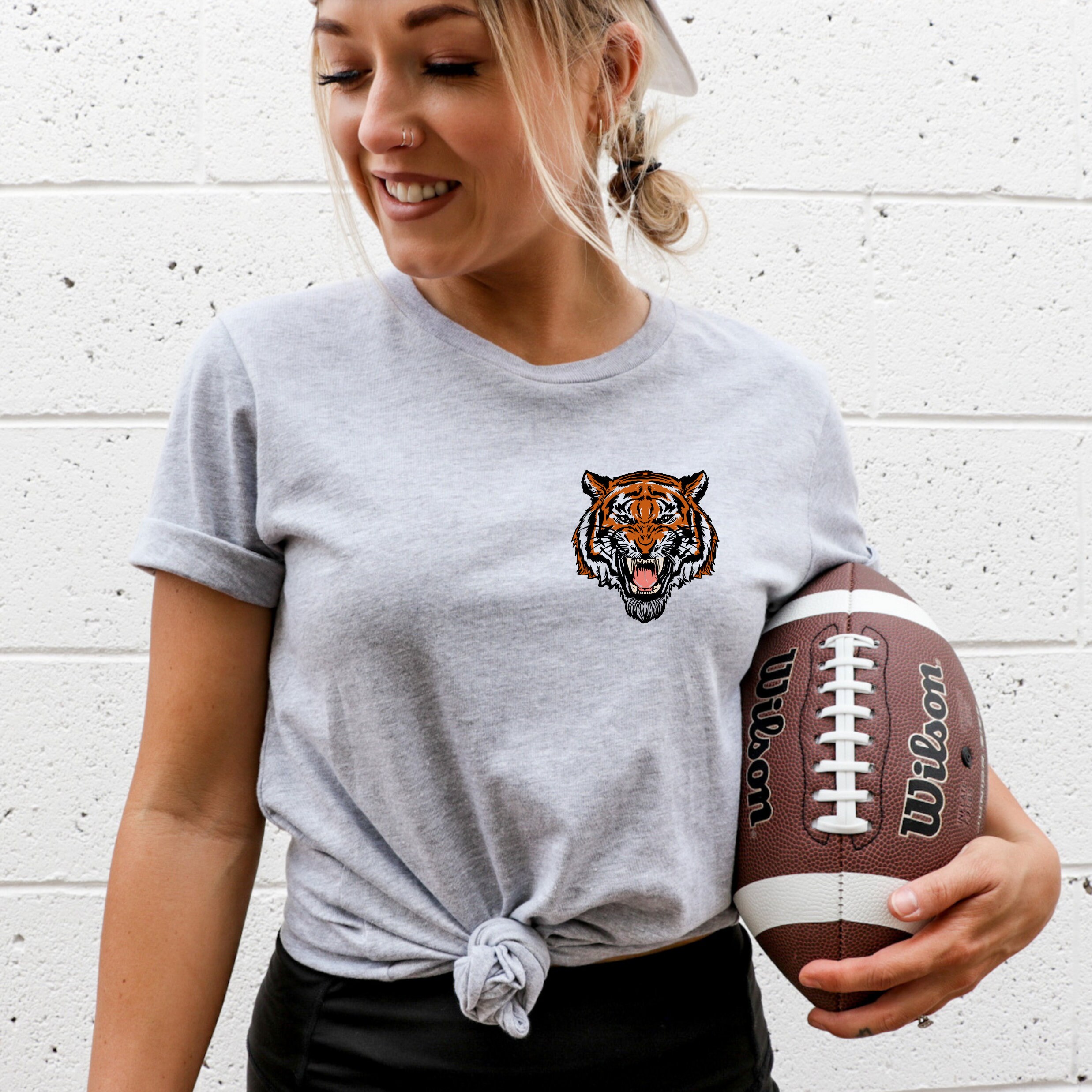 Go Tigers Tee, Front and Back Design, Tiger Shirt, School Pride