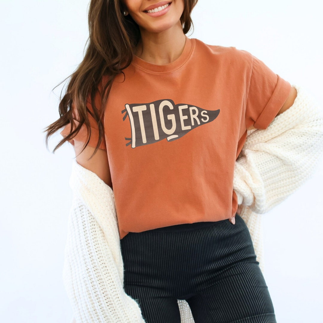 Tigers Tshirt, Team Tee, Retro Shirt, Fall Shirt, Sports Tee, Tigers ...