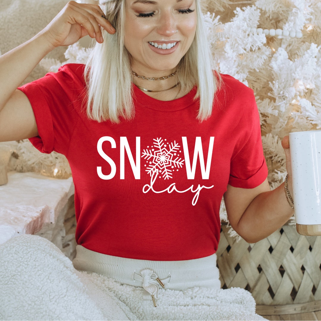 Snow Day Tee, Snowflake Shirt, Unisex, Winter Shirts, Holiday Tee