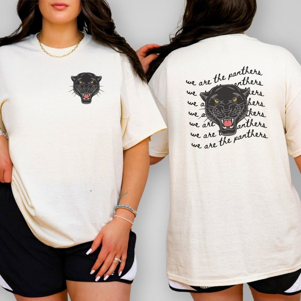 We Are The Panthers Gildan Shirt, Front Back Design, Gildan Tee, Unisex Tshirt, Panther Fan, Panther Gift, Panther Mascot