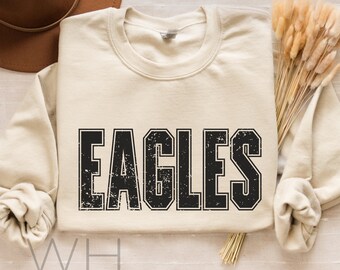 Eagles Sweatshirt, School Spirit, Teacher Gift, Eagle Fan, Eagle Shirt, Fan Gear, Parent, Student