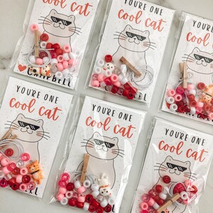 Cat Beaded Bracelet Kit - Kids Party Favors - Classroom Exchange Gift, Birthday, Party Favor