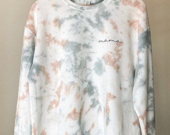 Mama Crewneck, Tie Dye Sweatshirt, Gift For Mom, New Mom, Sweatshirt Gift For Her, Tie Dye