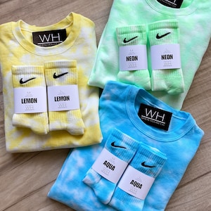 Tie Dye Socks, Tie Dye, Crew Socks, Gift For Her, Tie Dye, Socks, Tie Dye Men, Tie Dye Women, Birthday Gift, Stocking Stuffer, Workout image 4