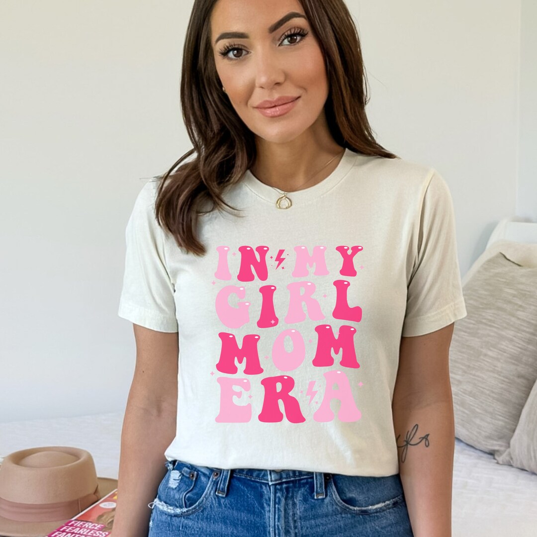 Mom Era Pink Sequin Baby Tee
